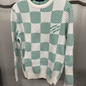 Louis Vuitton Sweater Wol Groen Wit