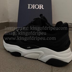 Dior B22 Zwart met witte zool technisch mesh - Afbeelding 6