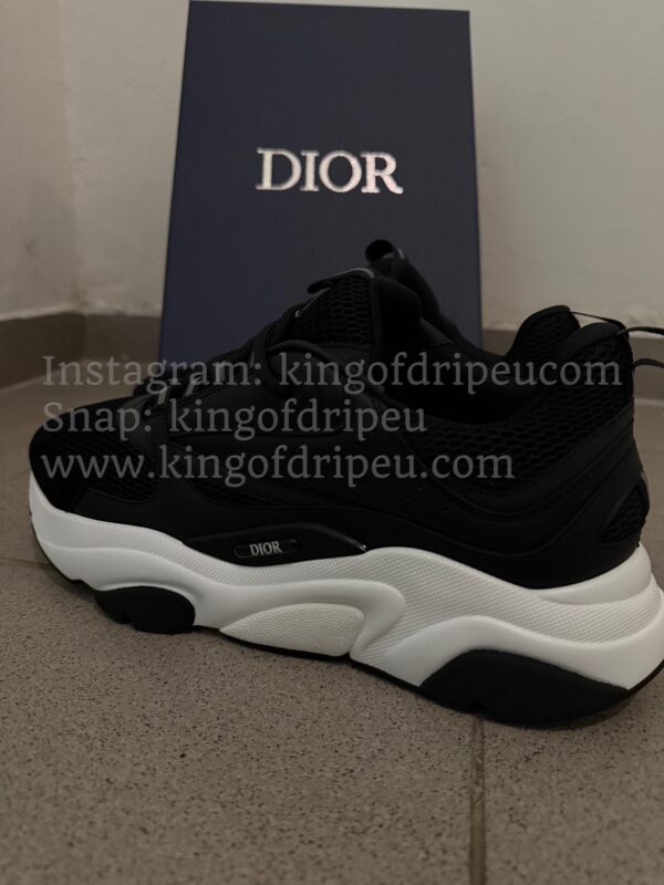 Dior B22 Zwart met witte zool technisch mesh - Afbeelding 6