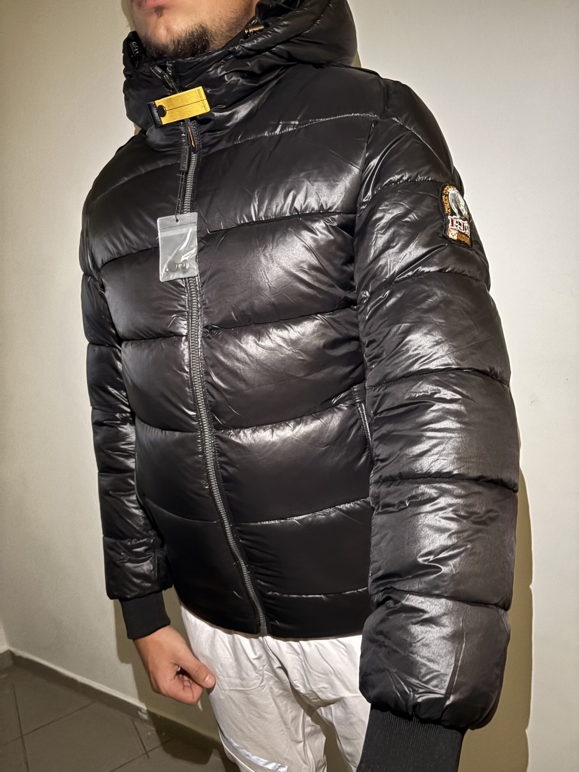 Parajumper Winterjacket Zwart met handkraag - Afbeelding 2
